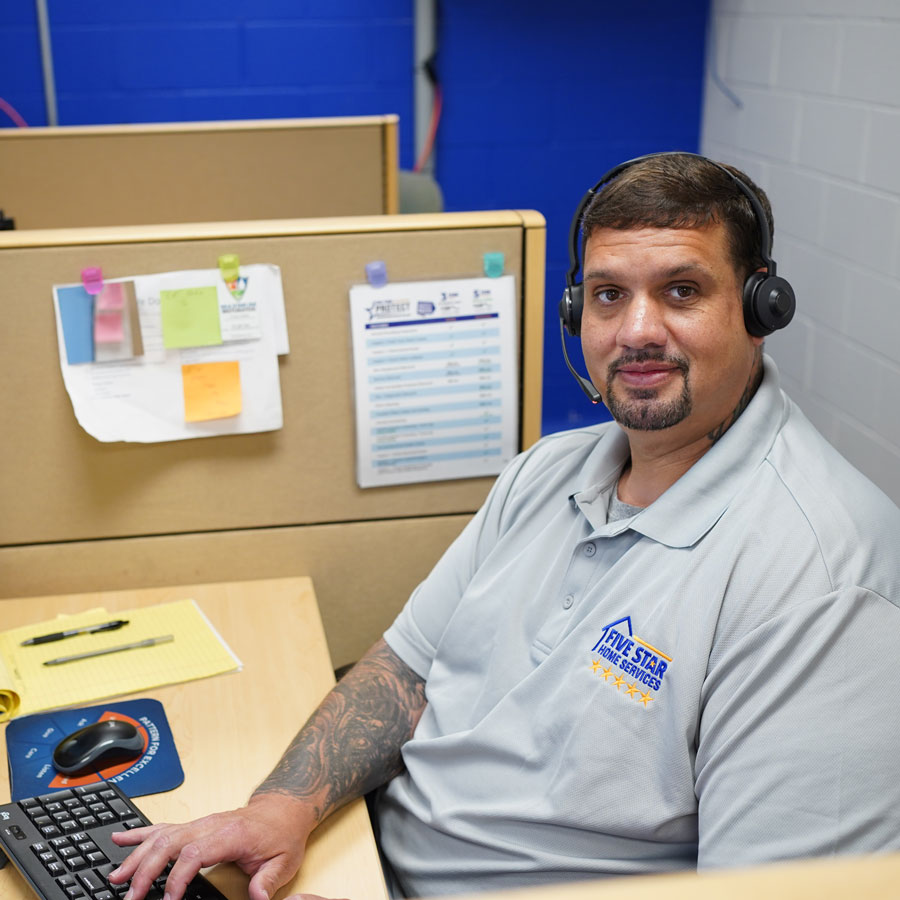 CSR at desk